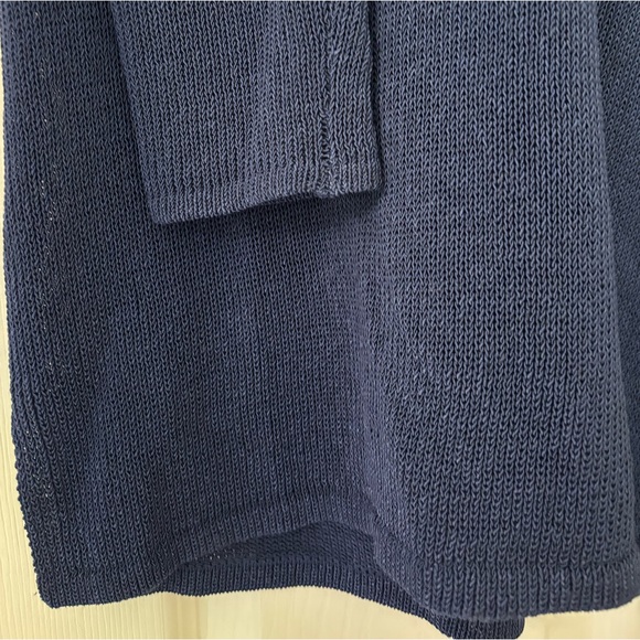 J. McLaughlin Callum V Neck Sweater Havana Knit Cotton Blend - Picture 4 of 7